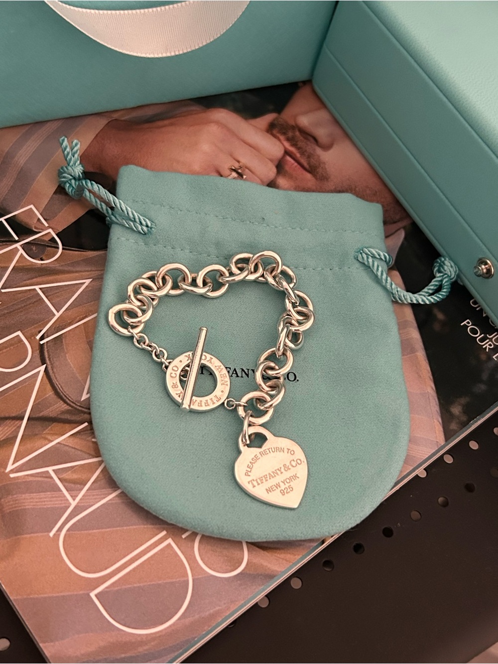 Tiffany heart tag toggle silver bracelet